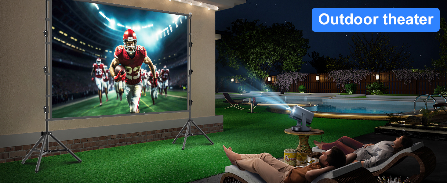 swimming pool projector screen