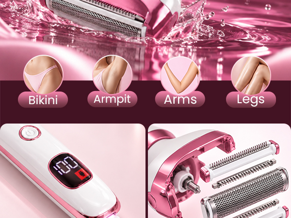Electric Razor for Women Men Facial Hair Remover, Rechargeable Led Display Hair Removal Kit