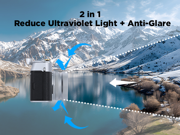 Haoge Metal Lens Hood MC UV Protection Multicoated Ultraviolet Lens Filter Fujifilm X100VI X100V