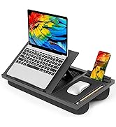 LORYERGO Laptop Lap Desk, Large Lap Desk with Cushion, 8 Angle Adjustable, Lap Desk for Laptop 17...
