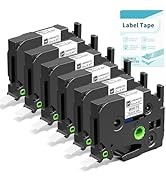 12mm 0.47 Laminated White Label Tape Relpacement for TZe-231 Brother Label Maker Refills, Compati...