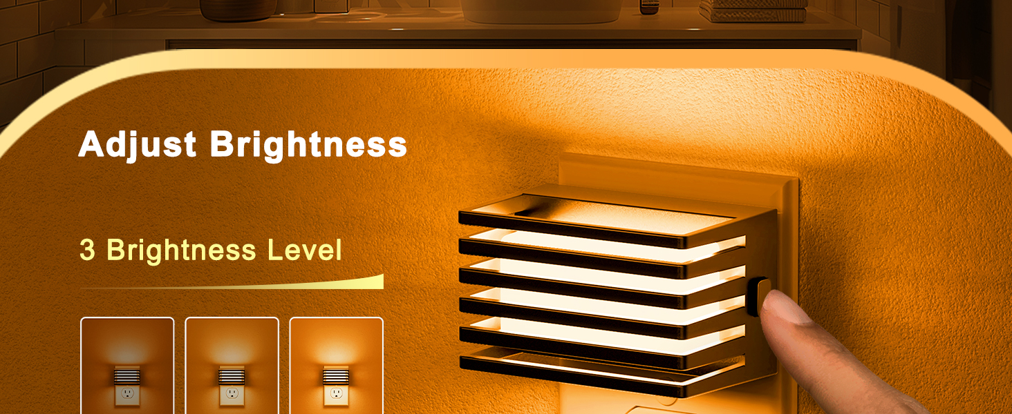 adjustable brightness night light dimmable 3 brightness levels