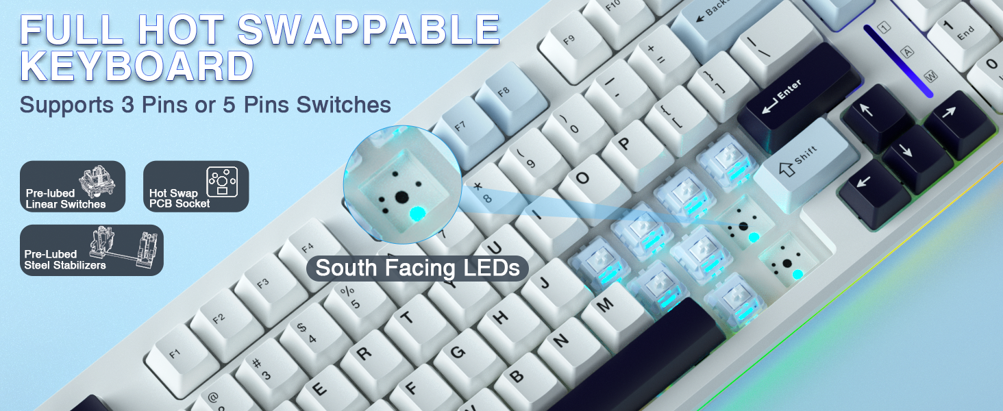 Hot-swappable Custom Keyboard