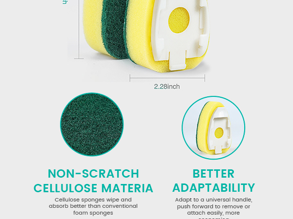 Non Scratch Dishwand Refill with Handle