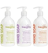 Sapadilla Liquid Hand Soap - Three Scent Variety - Made with 100% Pure Essential Oil Blends, Clea...