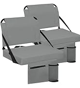 Besunbar Stadium Seat for Bleachers with Back Support and Wide Padded Cushion Stadium Chair - Inc...