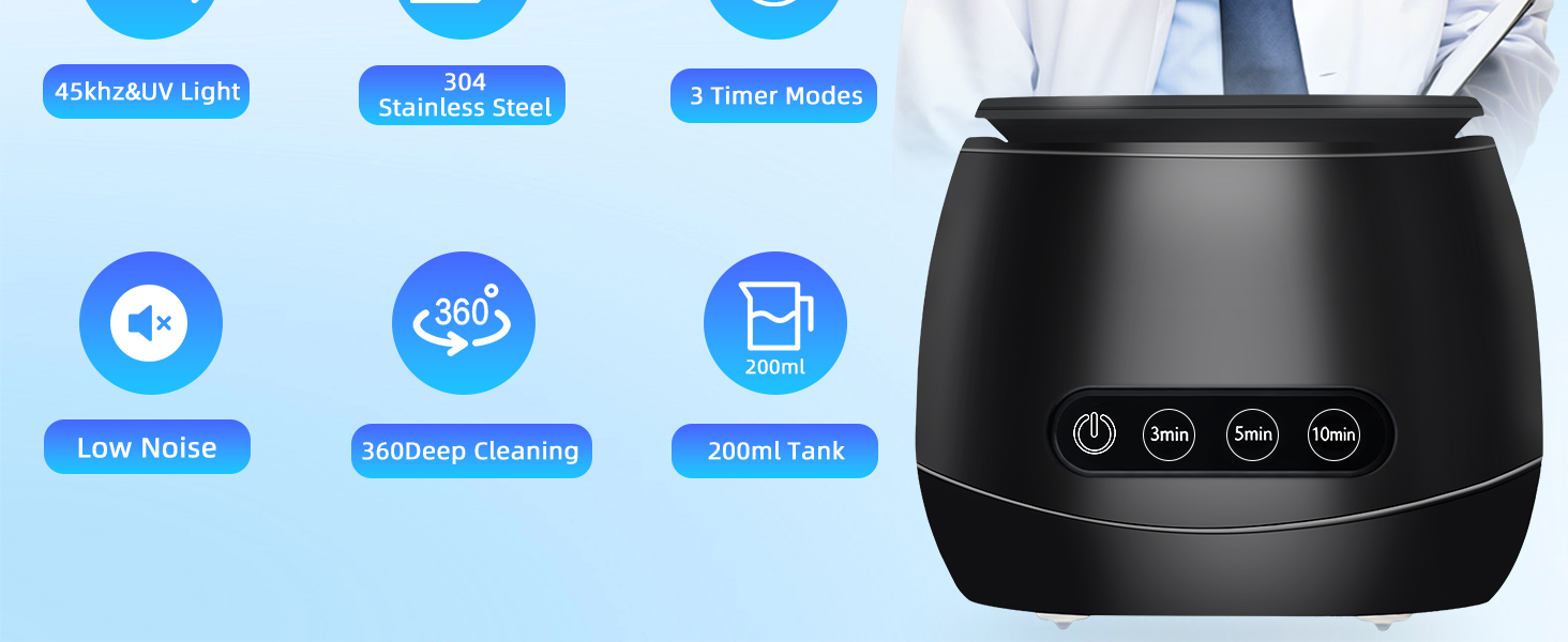 dental retainer cleaner ultrasonic