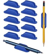 Tiizze Adhesive Pencil Holders for Desk Set of 10 - Silicone Pen Holder with 15 PCS Adhesive Pads...