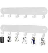 Suzurana 2 Pack Key Holder for Wall,Key Hooks with 6 Hooks,Key Rack Self Adhesive, Key Rack Wall ...