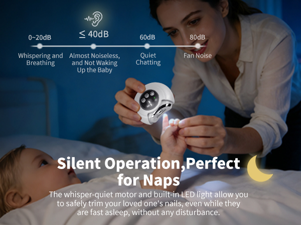 whisper-quiet motor and built-in LED light