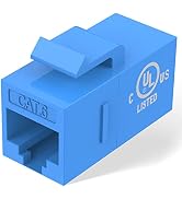 LEENUE UL-Listed RJ45 Keystone Coupler 24-Pack, Cat 6/5E/5 POE Ethernet Keystone Inline Coupler, ...