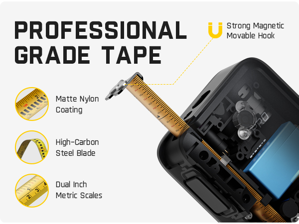 Fanttik A10 Pro 2-in-1 Digital Laser Tape Measure with HD lPS color Display