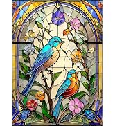 DIADAY Diamond Art Painting Kits Stained Glass Hummingbird