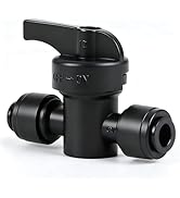 Copadri Quick Connect 1/4" Drip Irrigation Shut Off Valve Fitting: 10 Pieces Push to Fit Drip Lin...