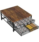 VyGrow Coffee Pod Holder For Counter, Wooden K Cup Holder with Sliding Drawer, Large Capacity Cof...