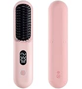 Porta Cordless Hair Straightener Brush, Portable Mini Straightening Brush | for Travel, Negative ...