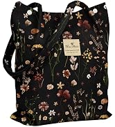 Miss Adola Corduroy Tote Bag for Women - Reusable Totes with Magnetic Buckle & Pocket Aesthetic D...