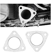 2PCS Exhaust Gasket,2" 3-Bolt Exhaust Flange Gasket,Multifunctional Manifold/Header/Muffler/Catal...