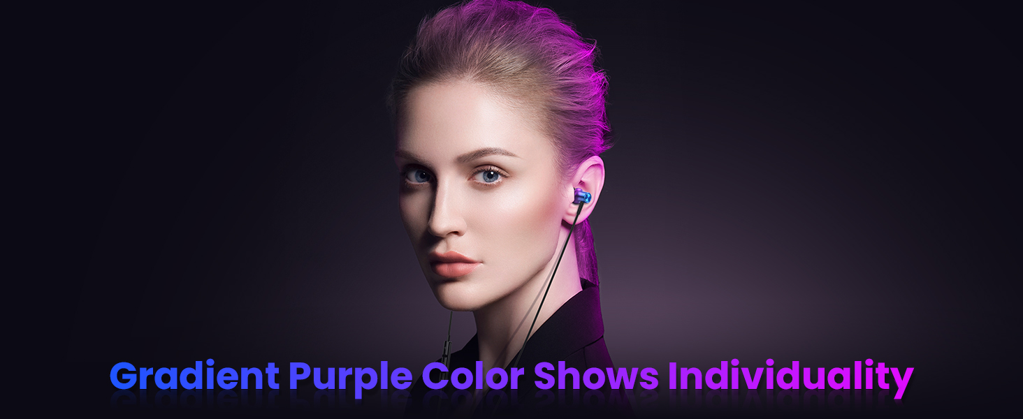 earphone in purple