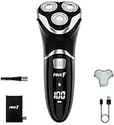 Electric Shaver Razor for Men, MAX-T Quick Rechargeable Wet Dry Rotary Shaver with Pop Up Trimmer...