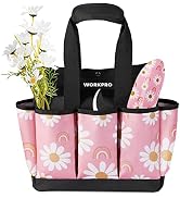 WORKPRO Garden Tool Bag, 9 Pockets Gardening Bag, Heavy Duty Oxford Garden Tote Caddy (Tools NOT ...