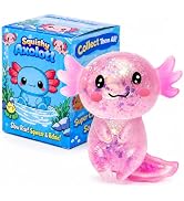 Axolotl Squishy Stress Ball, Soft TPR Slow Rising Squeeze Toy, Cute Axolotl Fidget Toy for Stress...