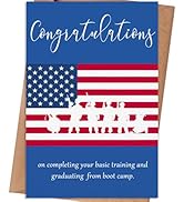 gerdiny Boot Camp Graduation Card, Military Basic Training Congrats Card for Him Her, New Soldier...