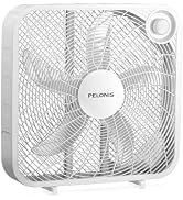 PELONIS 20 Inch Box Fan – 3 Speeds, 25ft/s, 2026 Upgraded, Superior Air Throw (2295 CFM), Lightwe...
