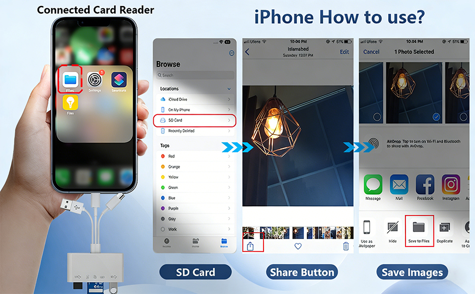 lightning sd card reader