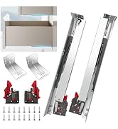 4 Pairs Undermount Drawer Slides 21 inch Undermount Soft Close Drawer Slides Full Extension Conce...