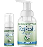 Refresh Liquid Wipe Toilet Paper Foam, Original Formula, 10.14 Fl Oz (Combo Pack)