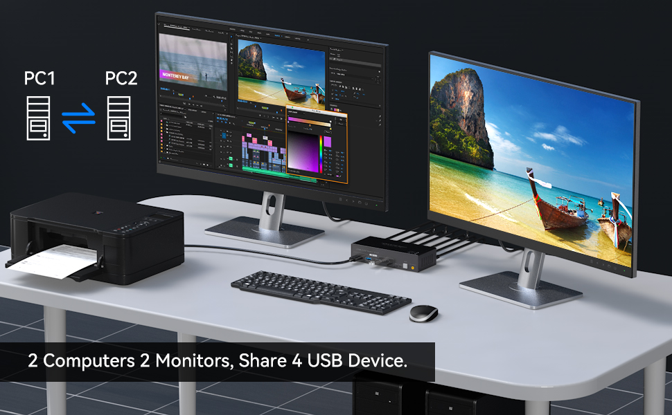 Switch seamlessly between two computers