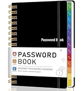 Password Keeper Book with Alphabetical Tabs for Senior, Password Book - 5.8
