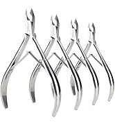 LePinko 4 Packs Upgraded Cuticle Trimmer kit, Sharp Dead Skin Clipper, Labor-saving Cuticula Remo...