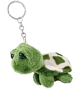 Junfamilee Green Mini Sea Creatures Turtle Doll Keychain Gift Key Ring Cartoon Bag Pendant Auto A...