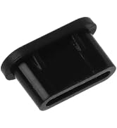 10Pcs Black Type-C Dust Plug Smart Phone Accessories, USB Charging Port Protector Silicone Cover ...