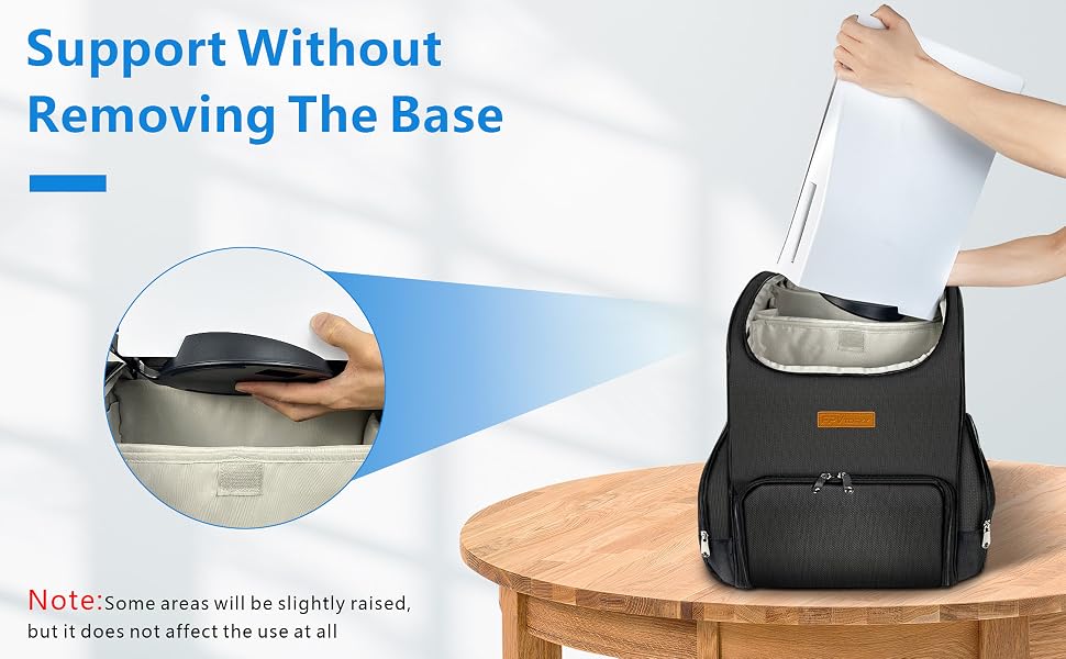 PS5 Backpack, Support Without Removing The Base