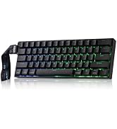 EPOMAKER HE60 Hall Effect Keyboard with Shine Through RGB, 8000mAh (Black) | 0.005mm Rapid Trigge...