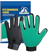 DELOMO Pet Hair Remover Gloves, 255 Tips, Deshedding Glove for Dog and Cat, Gentle De-Shedding Gl...