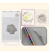 Briartw Hot Foil and Press Machine and Heat Activated Foil Roll Set,110V Portable for Hot Stampin...