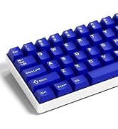 GMKWTL XVX Blue Keycaps, Double Shot PBT Keycap Set with Cherry Profile, 121-Keys Jade-Like Keybo...