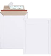 Eupako 6x8" 25 Pack Photo Document Mailer White Stay Flat Self-Seal Cardboard Envelopes for CDs, ...