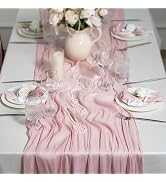 Leetaltree Luxury Sparkling Scarf Table Runner 120 Inch 10FT - Silk Shine, Elegant Gift Set with ...