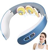 Auxoliev Neck Massager for Pain Relief, Electric Pulse EMS Neck Massager with Heat, 9 Modes 50 Le...