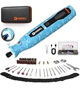 HARDELL Mini Cordless Rotary Tool with 360 LED Light for 3D Printer Sanding | Engraving Pen, 5 Sp...