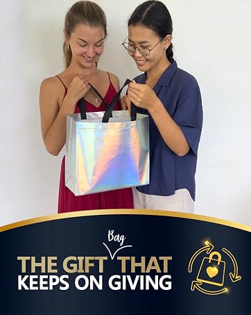 holographic girl packaging sparkle metallic irridescent bagspequeñas iredesent bridesmaid gifts