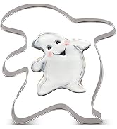 LILIAO Halloween Ghost Cookie Cutter - 3.6 x 3.7 inchess - Stainless Steel - By Janka