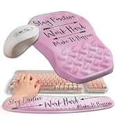 Gleamtide 2-in-1 Ergonomic Set, Wave Keyboard Wrist Rest and Massage Slope Mouse Pad Wrist Suppor...