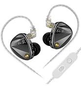 KZA COUSTICS KZ Vader Pro Hi-Fi 6-Unit Dynamic Headphones, Enhanced Bass & High Resolution, 3-Zon...