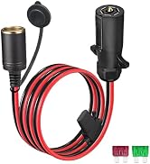 7 Pin to Cigarette Lighter Adapter 7-Way Power Access, 10AWG Pure Copper 12V Power Adapter with 3...